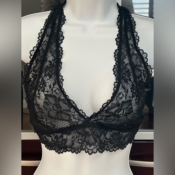 Savage X Fenty black lace Razorback bralette size large - Picture 5 of 9